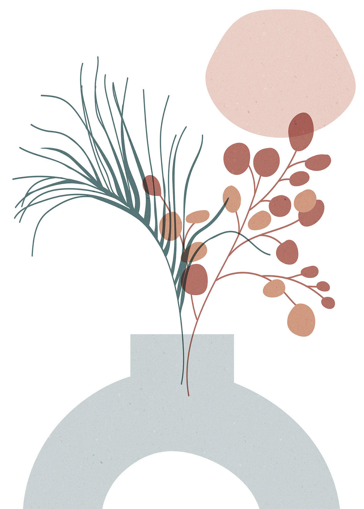 Komar Poster Bohemian Vase Blumen B/L: ca. 50x70 cm Bohemian Vase - (50,00/70,00cm) - Komar