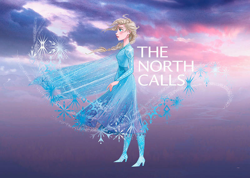 Komar Wandbild Frozen Elsa The North Calls Disney B/L: ca. 70x50 cm günstig online kaufen