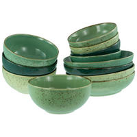 CreaTable Schüsselset Nature Collection grün Steinzeug Nature Collection - grün - CreaTable