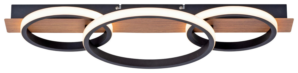 Just Light LED-Deckenleuchte TROOPER 15616-78 natur weiß schwarz Metall Kunststoff B/H/T: ca. 30x8x68 cm 1 Brennstellen TROOPER - weiß/natur (30,00/8,00/68,00cm) - Just Light
