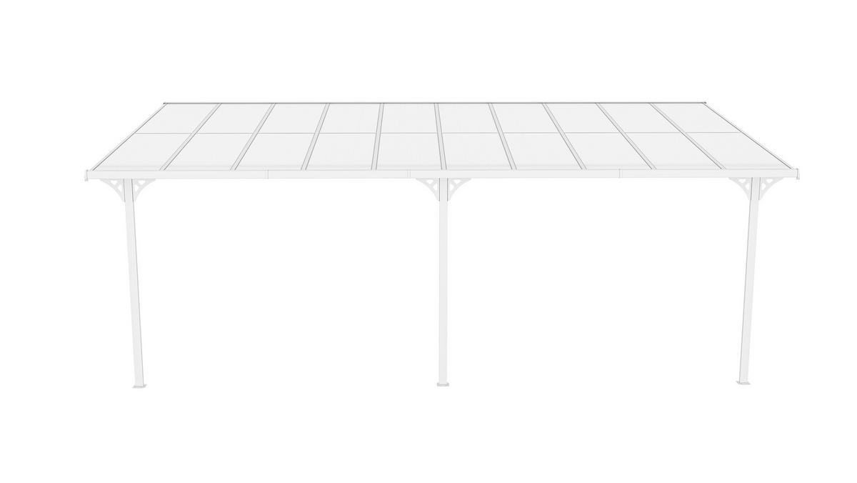 Westmann Terrassenüberdachung Bruce weiß Aluminium B/H/L: ca. 617x270x300 cm Bruce - weiß (300,00/617,00/270,00cm) - Westmann