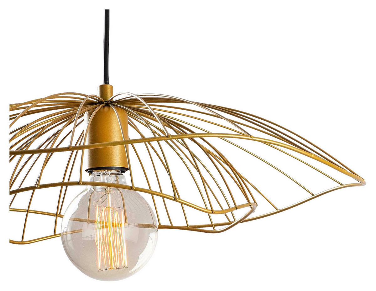 Opviq Pendelleuchte Tel gold Metall B/H/T/L/D: ca. 50x111x50x50x50 cm E27 1 Brennstellen Tel - gold (50,00/50,00/111,00cm) - Opviq
