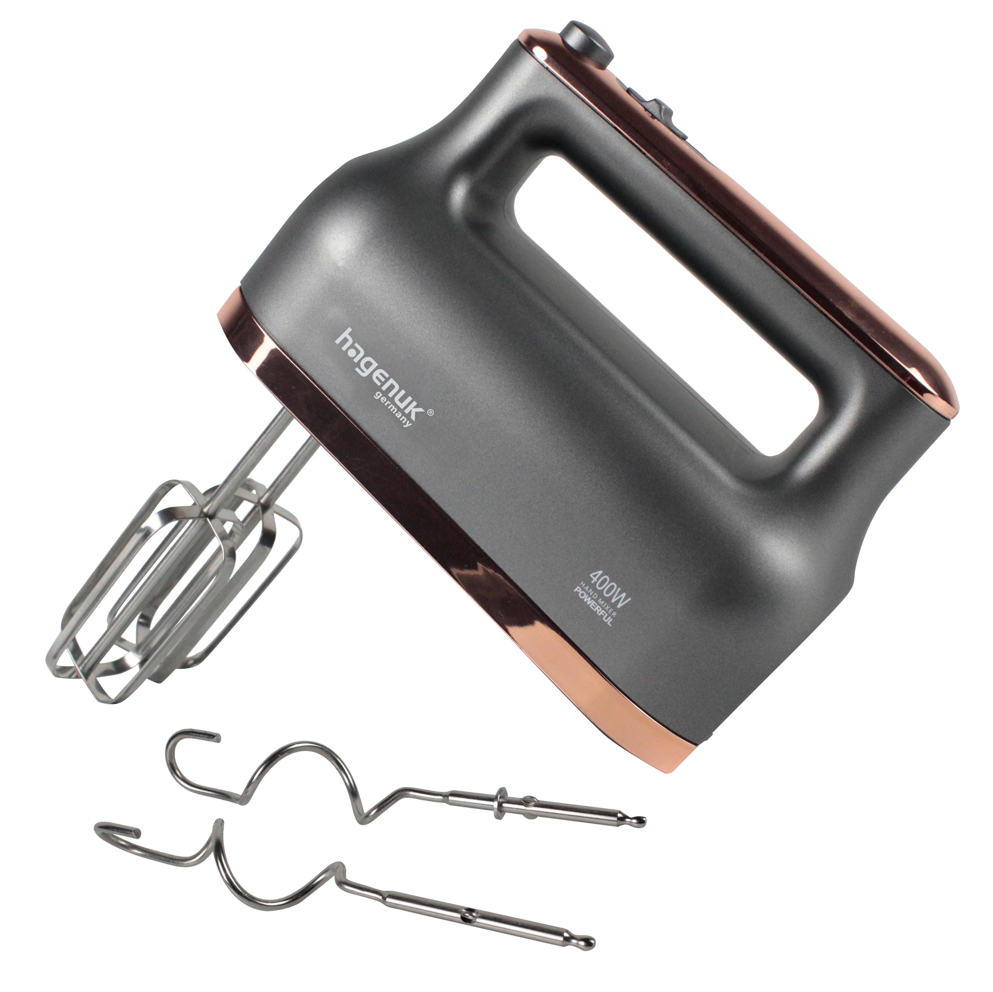 Hagenuk Handmixer HM-400.2 schwarz roségold Kunststoff B/H/T: ca. 28x20x10 cm