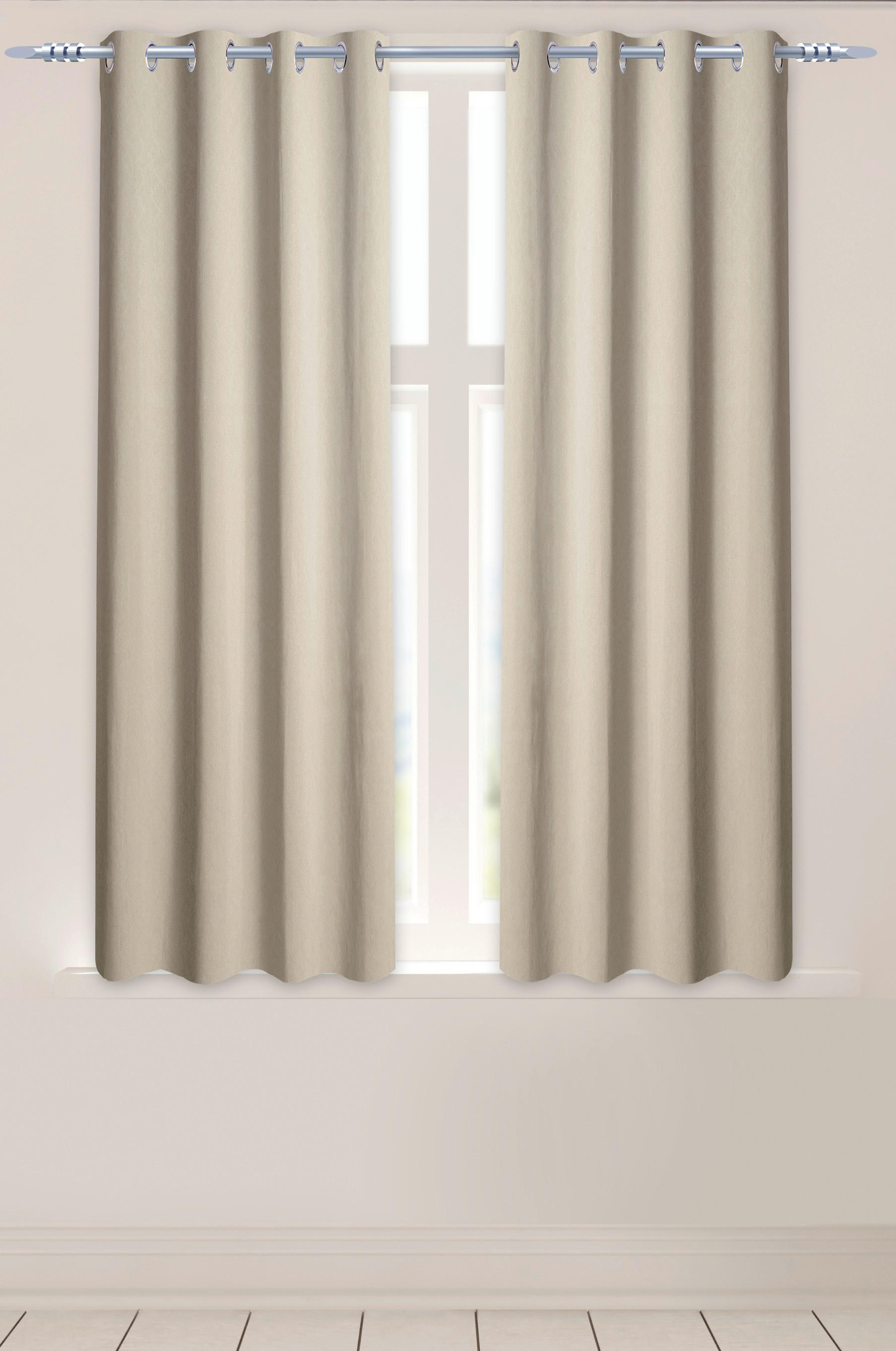 Verdunklungsvorhang Larius beige B/L: ca. 140x175 cm Larius - beige (140,00/175,00cm)
