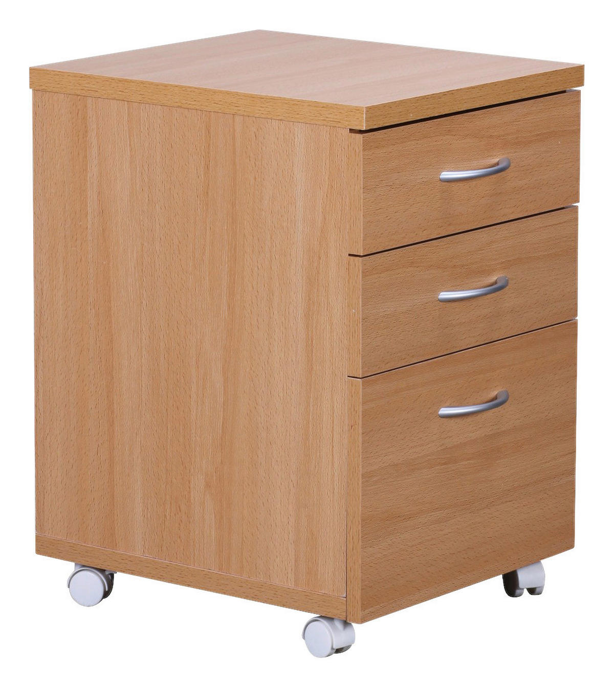 Rollcontainer braun Spanplatte B/H/T: ca. 40x60x45 cm Rollcontainer OTTAWA - braun (40,00/60,00/45,00cm) - Wohnling