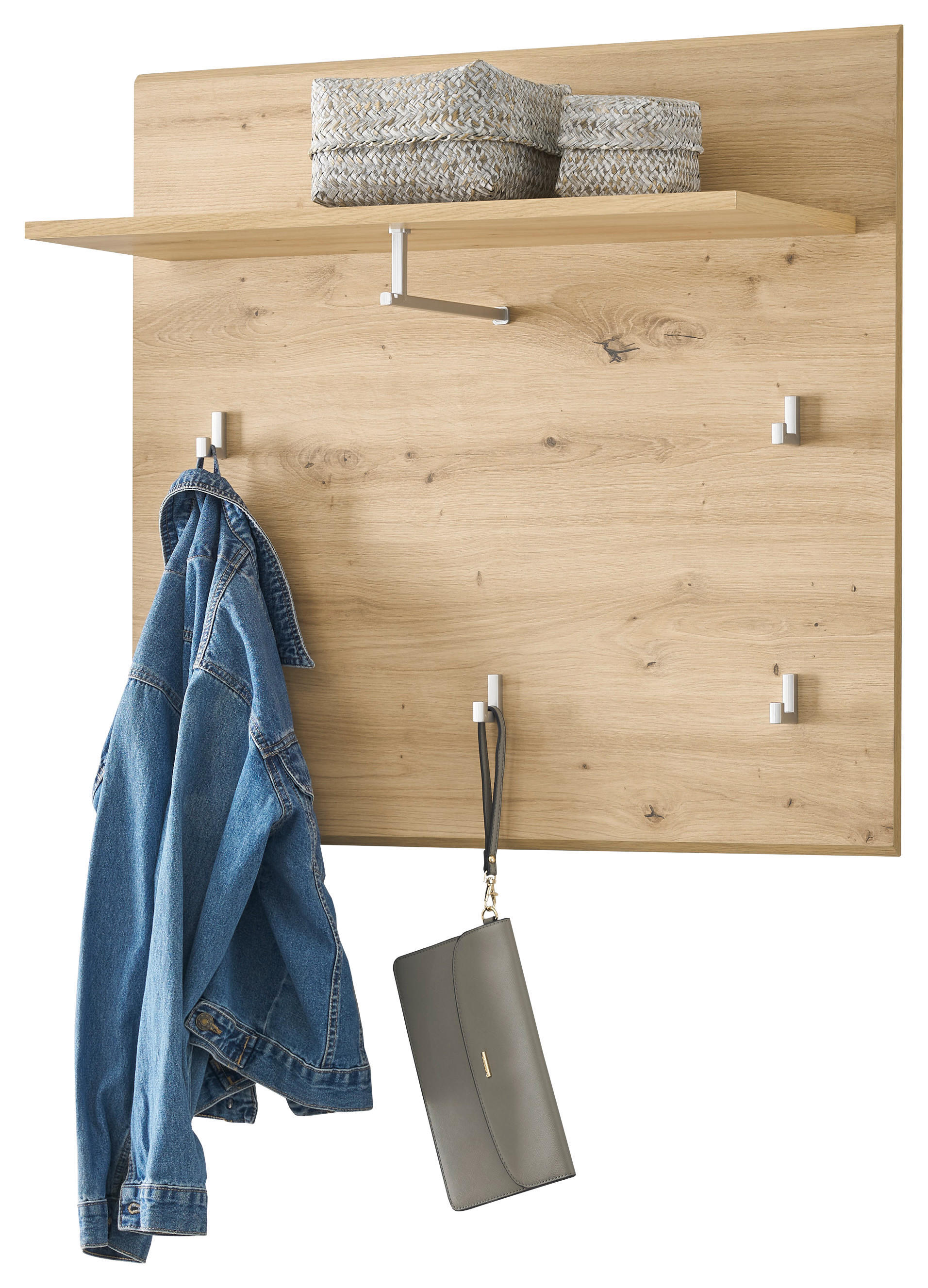 Garderobenpaneel Nola Eiche Artisan Nachbildung B/H/T: ca. 80x75x28 cm Nola - Eiche (80,00/75,00/28,00cm)