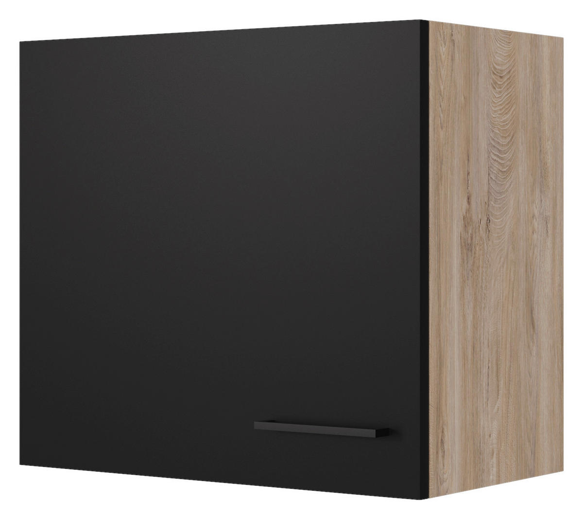 Hängeschrank Capri schwarz matt B/H/T: ca. 60x54,8x32 cm Capri - schwarz/Oak (60,00/54,80/32,00cm) - Flex-Well