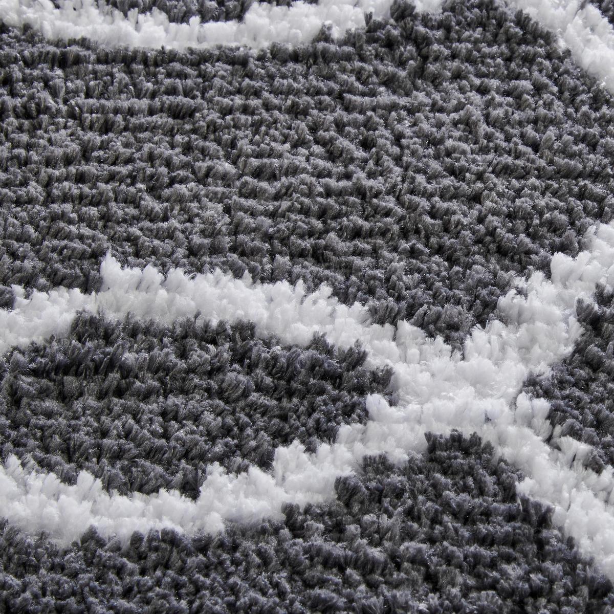 Badematte Badmatte Luxor Badmatte Luxor - weiß/anthrazit (50,00/80,00cm) - POCOline