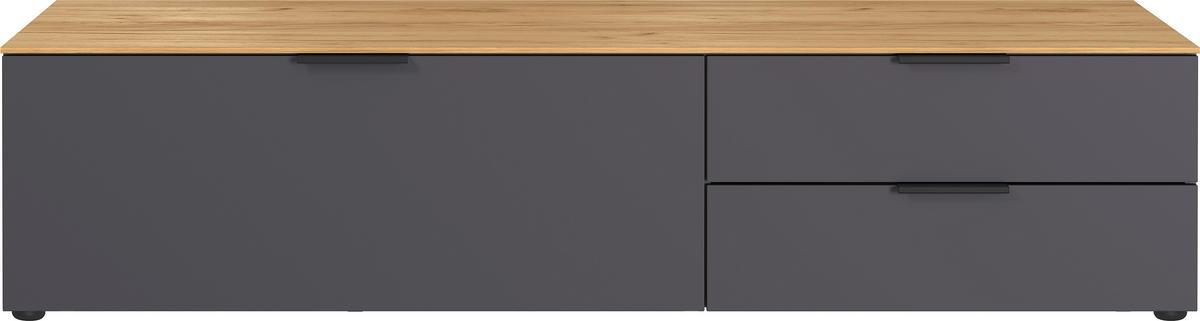 Lowboard Graphit Nachbildung B/H/T: ca. 164x47x47 cm Lowboard 1472 - Graphit (164,00/47,00/47,00cm)