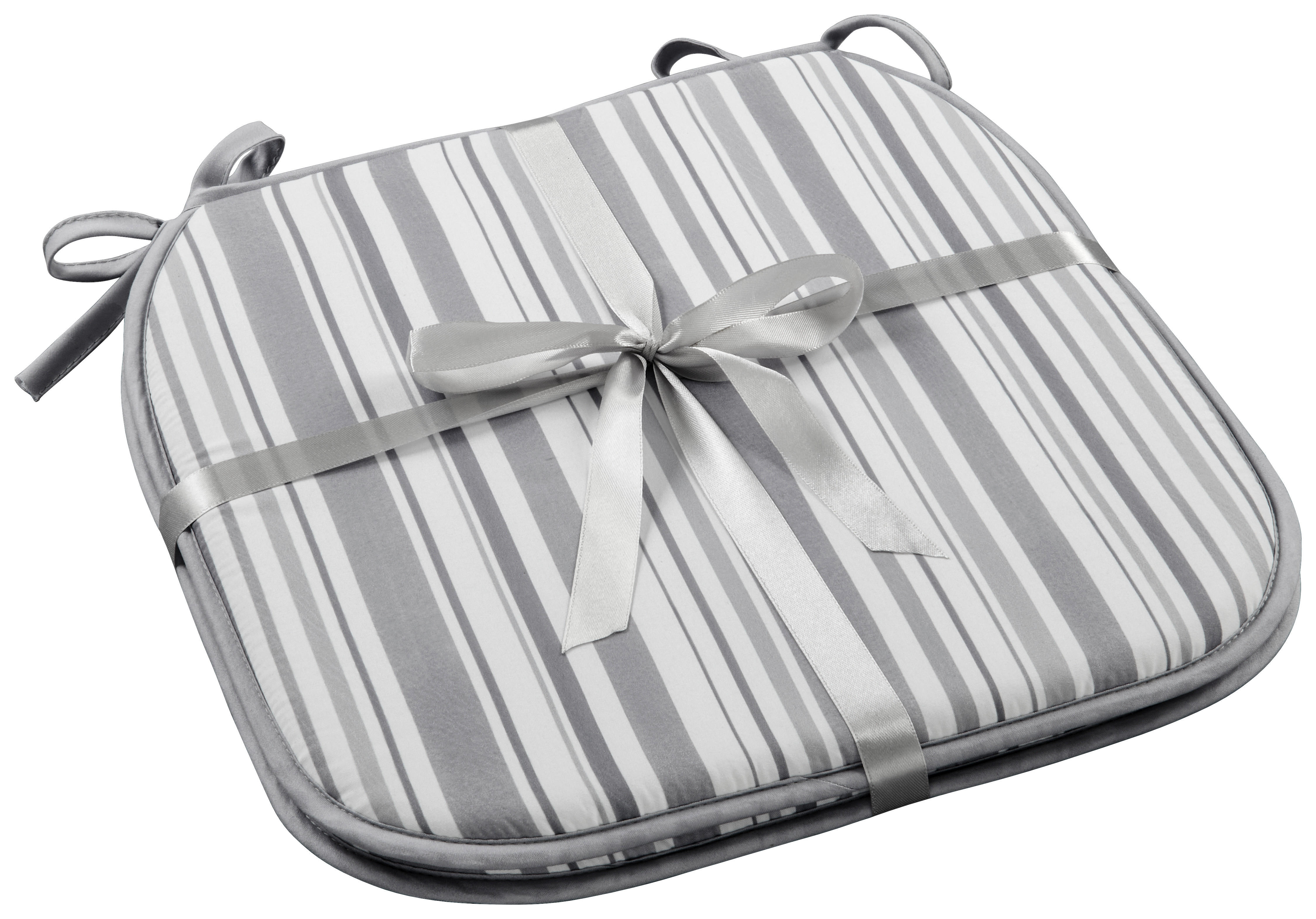Stuhlkissen Stuhlkissen_2erPack Streifen - grau (38,00/38,00cm) - POCOline