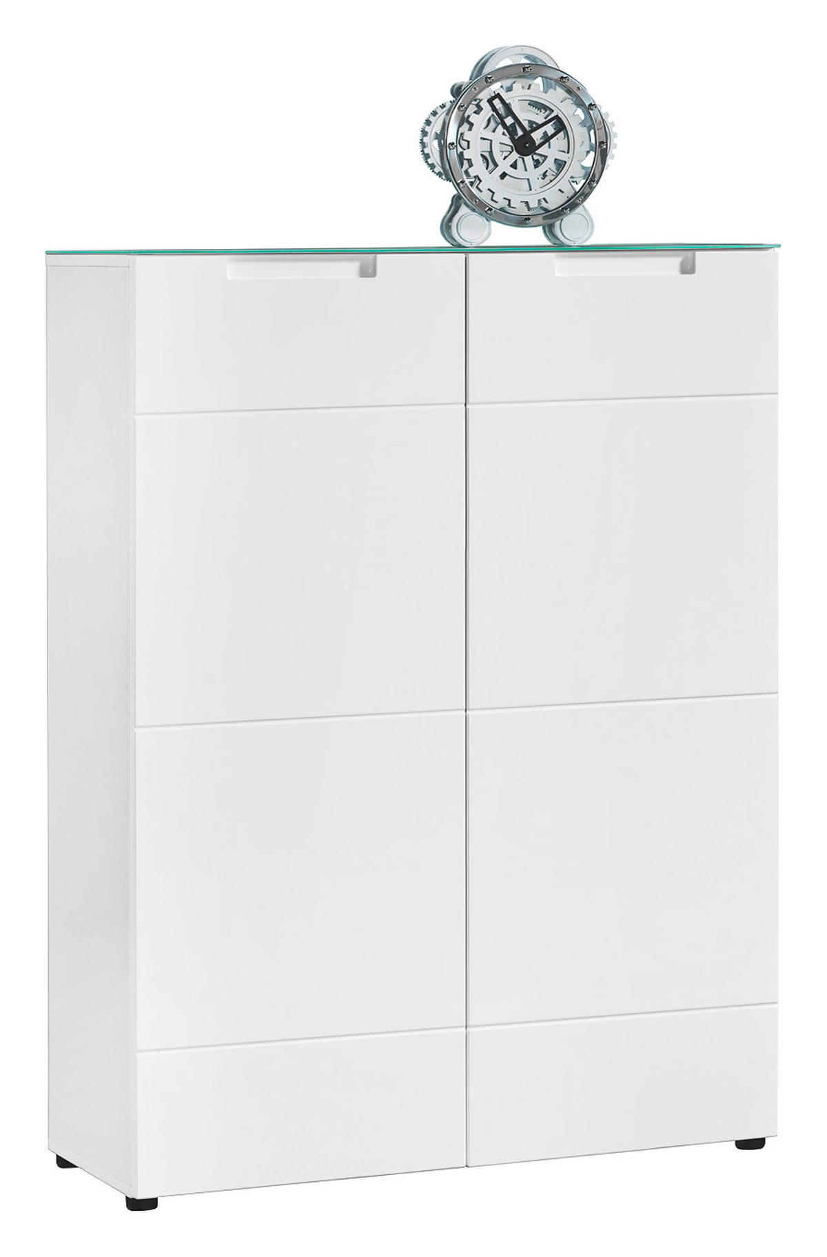 Kommode Mailand 11 weiß weiß Hochglanz B/H/T: ca. 90x120x34 cm Mailand 11 - weiß (90,00/120,00/34,00cm)