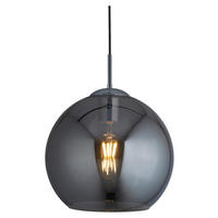 Searchlight Pendelleuchte Chrom Stahl Glas B/H/D: ca. 30x120x30 cm E27 1 Brennstellen Balls - Chrom (30,00/120,00cm) - Searchlight