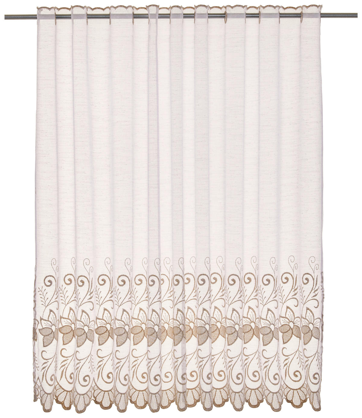 Scheibengardine Doris weiß B/L: ca. 140x110 cm Doris - gold/weiß (140,00/110,00cm) - POCOline
