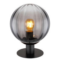 GLOBO Tischleuchte klar schwarz Metall H/D: ca. 29,5x23 cm E27 1 Brennstellen DALLERTA - klar/schwarz (23,00/29,50cm) - GLOBO