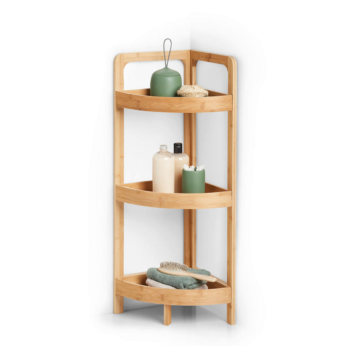 Zeller Eckregal natur Bambus B/H/T: ca. 29x85x29 cm Eckregal - natur (29,00/85,00/29,00cm) - Zeller