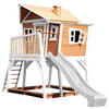 AXI Spielhaus Max braun B/H/L: ca. 432x288x193 cm Max - braun/weiß (193,00/432,00/288,00cm) - AXI