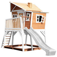 AXI Spielhaus Max braun B/H/L: ca. 432x288x193 cm Max - braun/weiß (193,00/432,00/288,00cm) - AXI