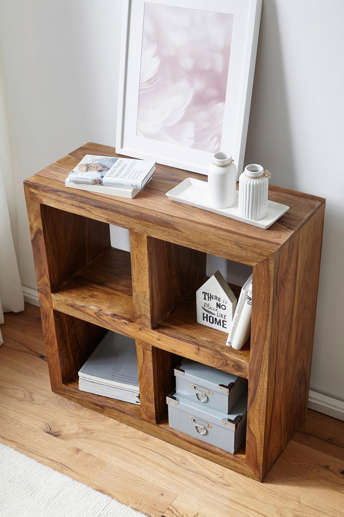 Standregal natur B/H/T: ca. 82x82x34 cm Standregal - natur (82,00/82,00/34,00cm) - Wohnling