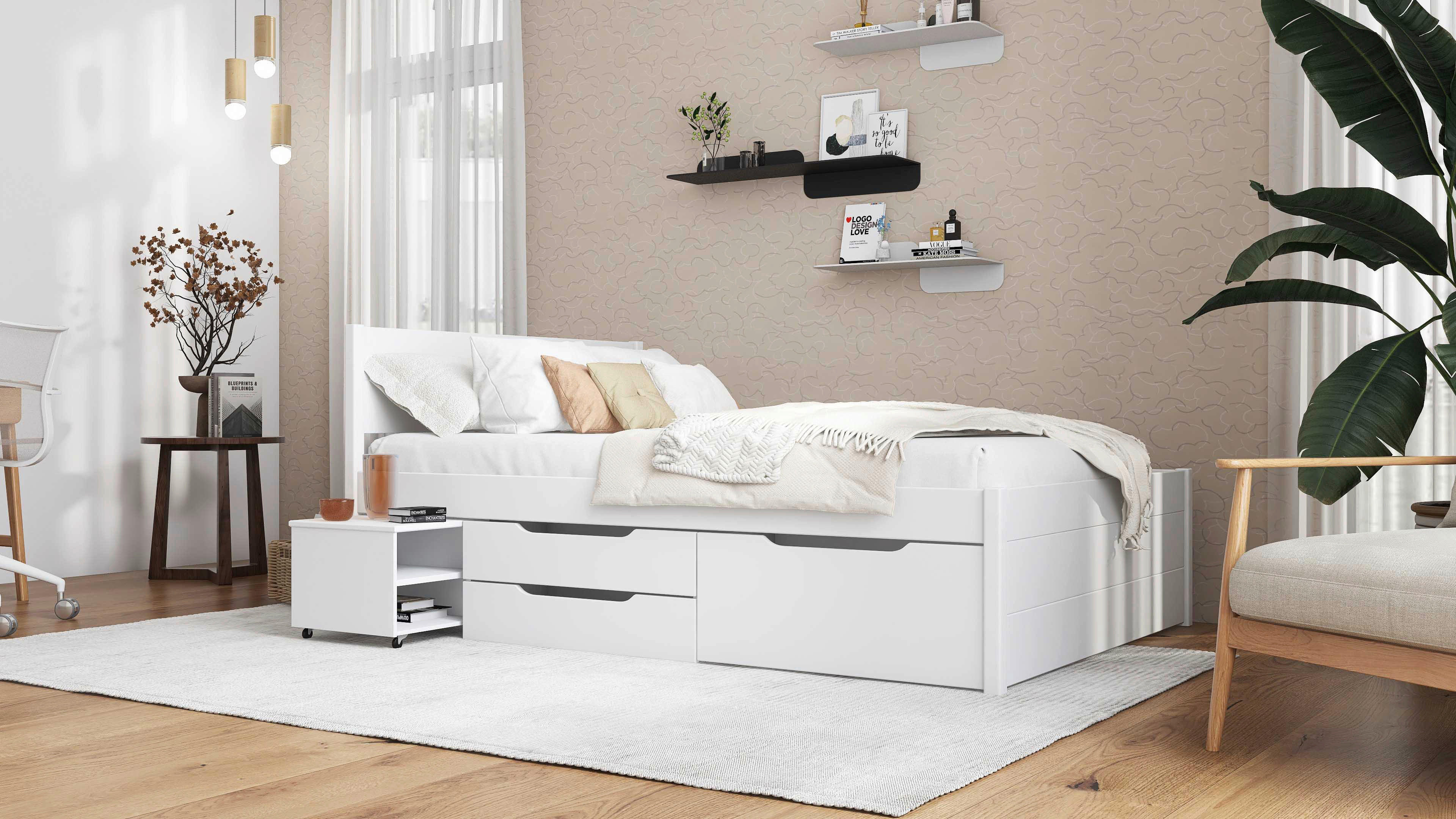 Funktionsbett Efetivo weiß Efetivo - weiß (209,00/146,30/90,00cm) - Inter Link