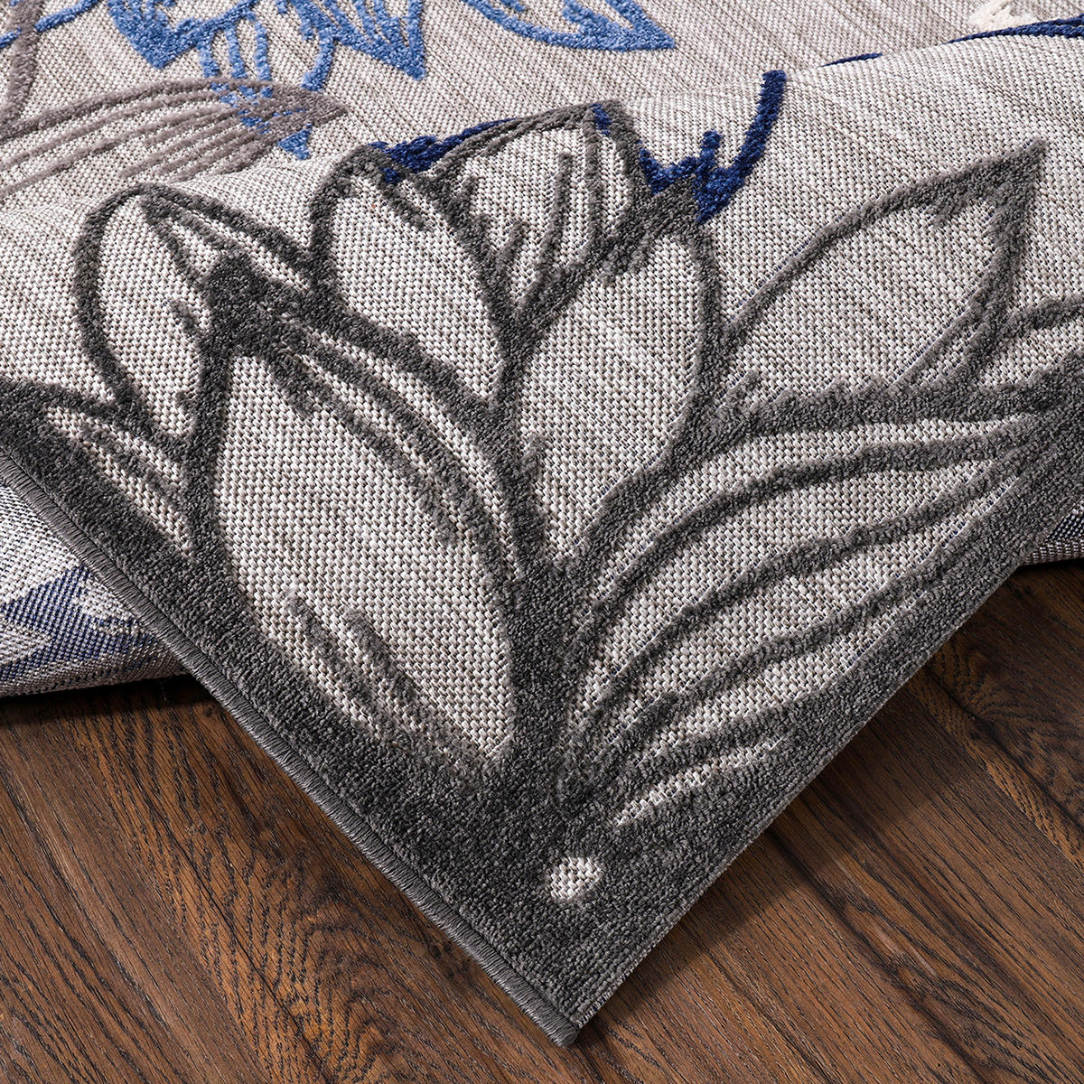 Sanat Outdoorteppich FLORAL grau B/L: ca. 120x170 cm FLORAL - grau (120,00/170,00cm) - Sanat