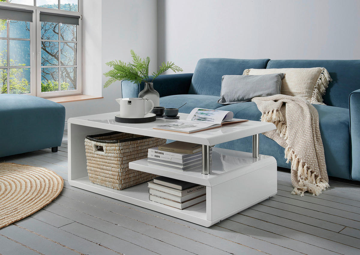 Couchtisch Pico weiß MDF B/H/T: ca. 110x42x60 cm Pico - weiß (110,00/42,00/60,00cm)