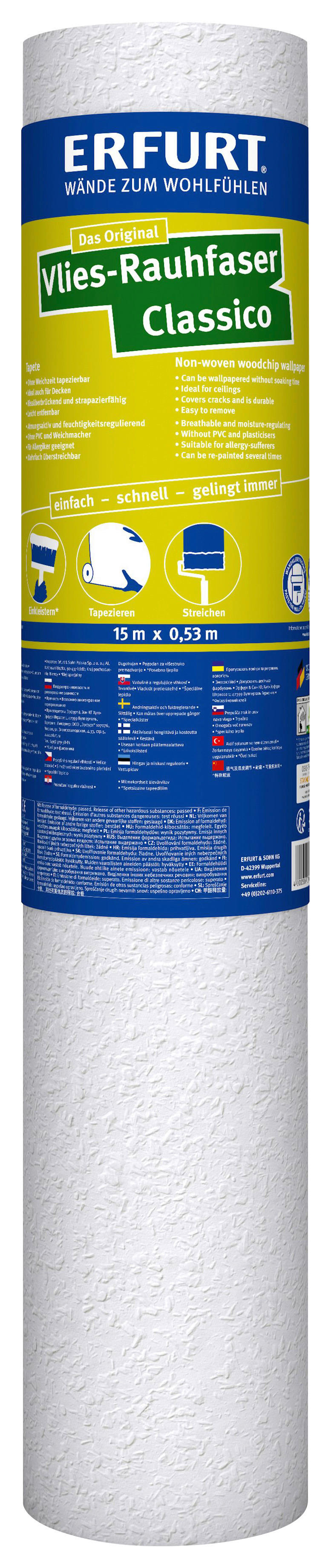 Erfurt Rauhfaser B/L: ca. 53x1500 cm strukturiert Vliesrauhfaser_Erfurt 15m Classico - (53,00/1500,00cm) - Erfurt