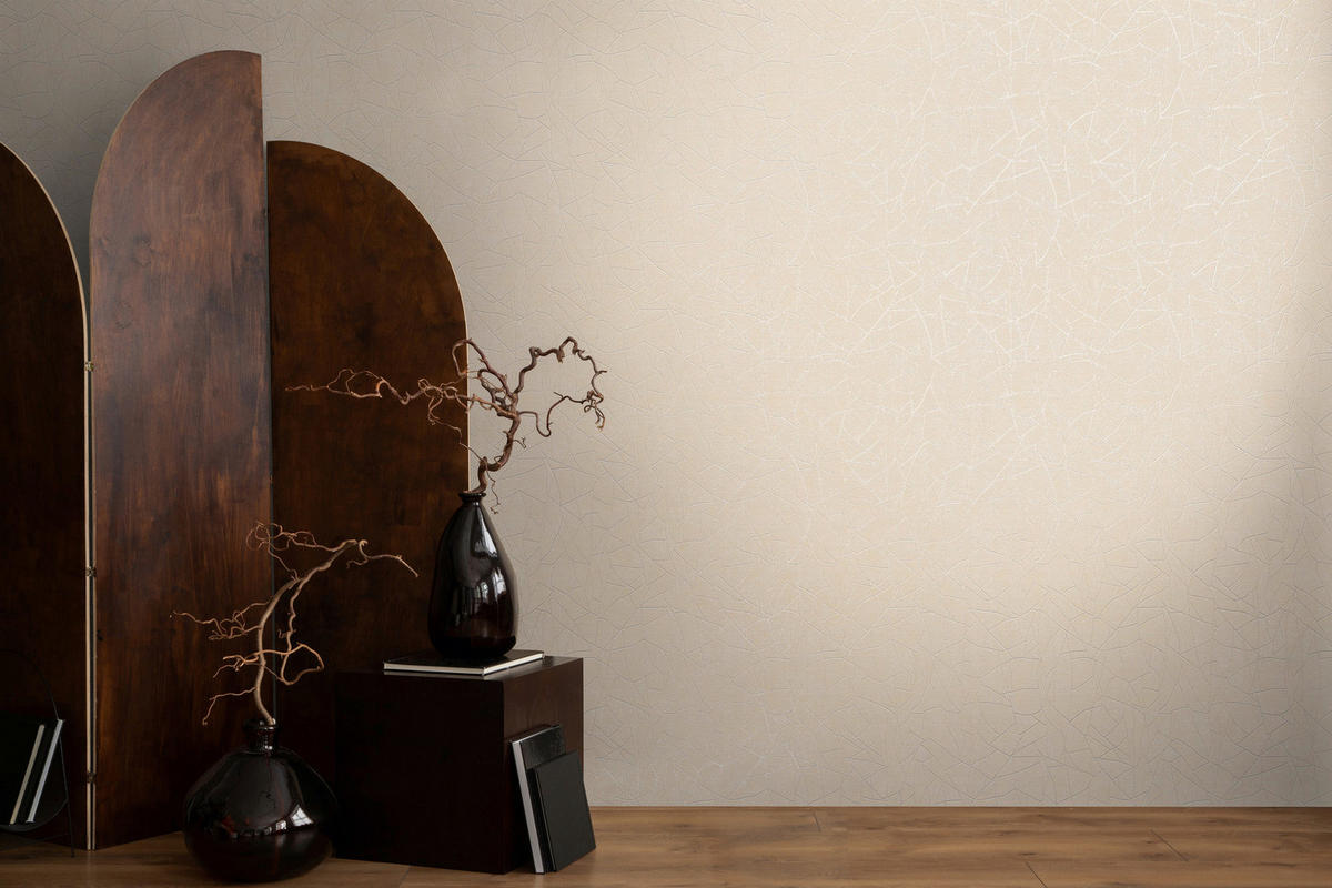 A.S.Création Vliestapete weiß creme beige B/H/D: ca. 53x1005x9,7 cm Vliestapete - beige/weiß (9,70/1005,00cm) - A.S.Creation