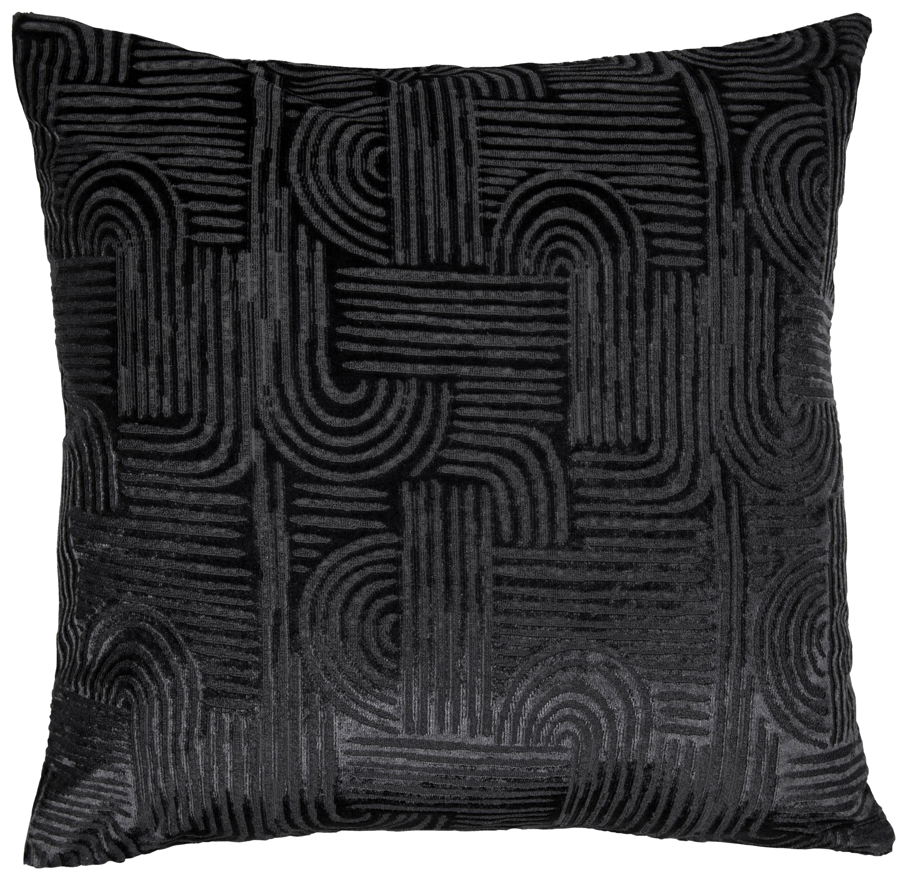 Dekokissen Dekokissen_Silvia 45x45cm schwarz - schwarz (45,00/45,00cm)
