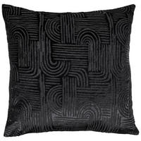 Dekokissen Dekokissen_Silvia 45x45cm schwarz - schwarz (45,00/45,00cm)
