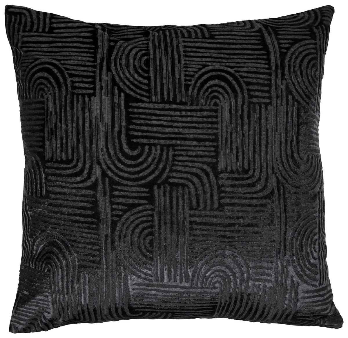 Dekokissen Dekokissen_Silvia 45x45cm schwarz - schwarz (45,00/45,00cm)