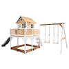AXI Spielhaus Liam braun B/H/L: ca. 613x291x277 cm Liam - braun/weiß (277,00/613,00/291,00cm) - AXI
