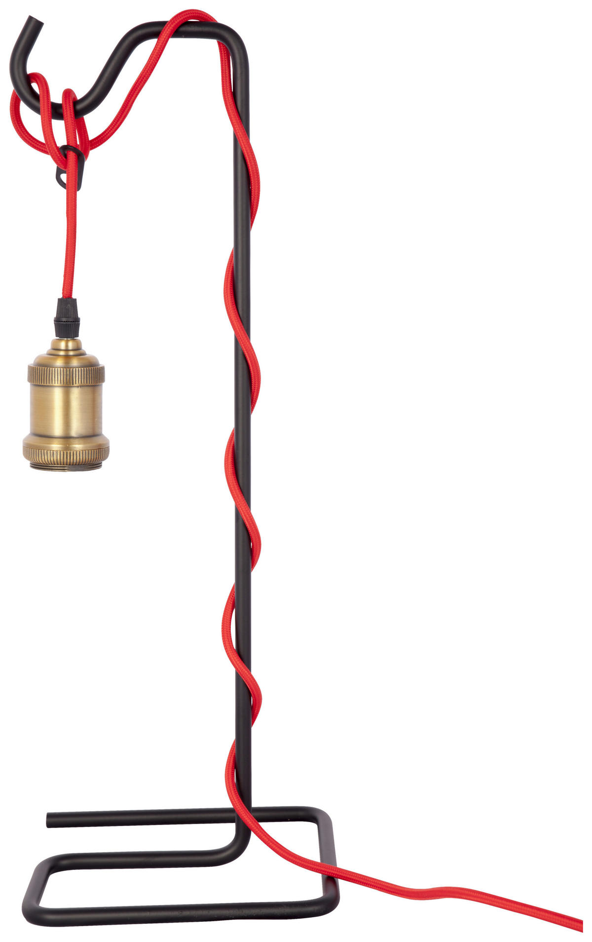Kayoom Tischleuchte Tischleuchte_Musium 810 schwarz rot gold Eisen B/H/T: ca. 18x49x18 cm E27 1 Brennstellen Musium 810 - gold/rot (18,00/49,00/18,00cm) - Kayoom