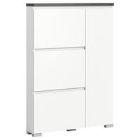 Schuhschrank Shoelove weiß grau B/H/T: ca. 95x130x18 cm Shoelove - weiß/grau (95,00/130,00/18,00cm) - xonox.home