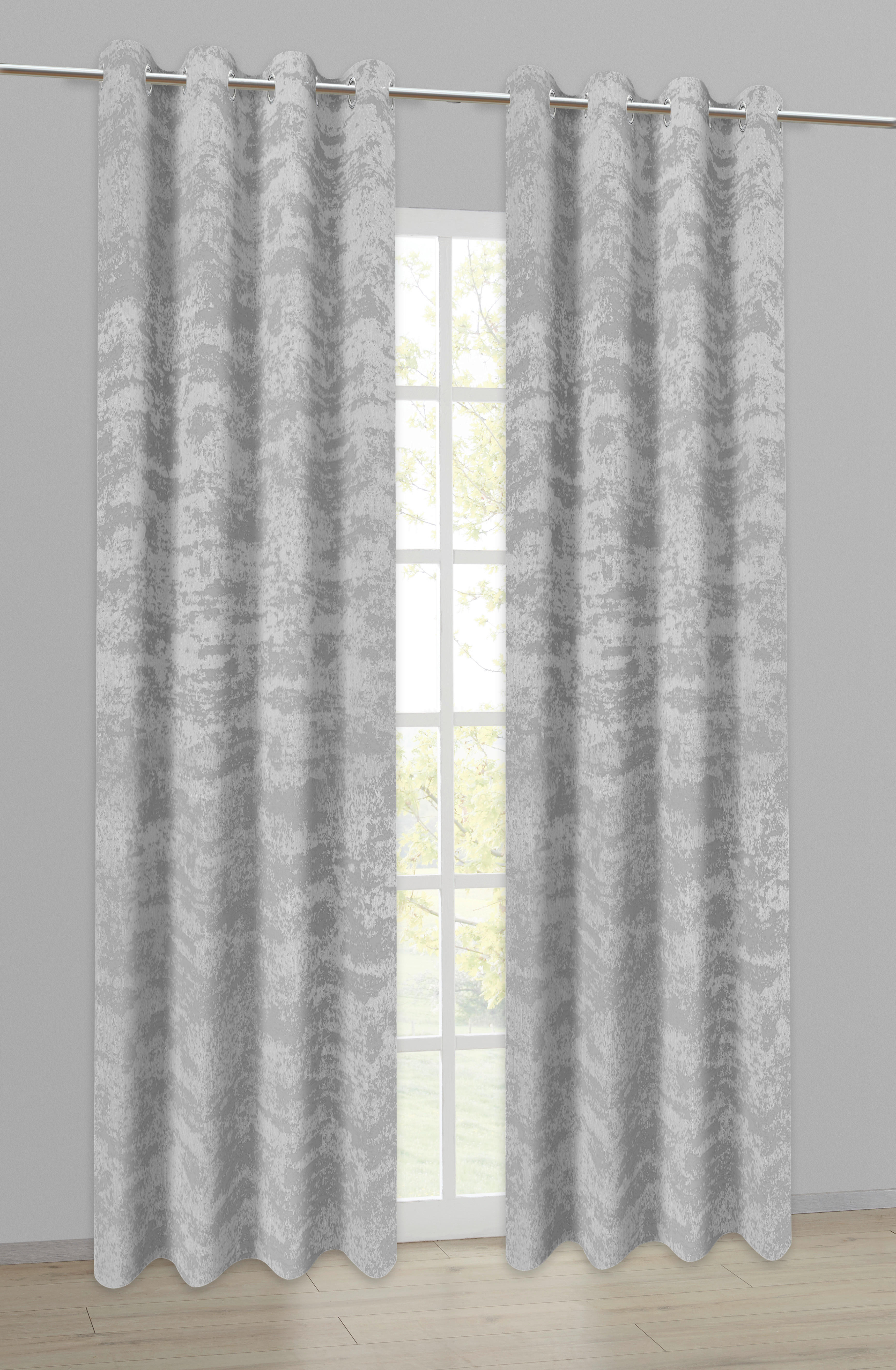 Ösenvorhang Wolke silber B/L: ca. 140x245 cm Wolke - silber (140,00/245,00cm)