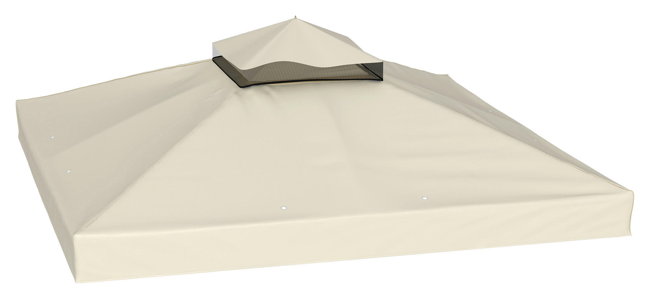 Outsunny Ersatzdach cremeweiß Polyester B/H/L: ca. 300x1x300 cm Pavillon Ersatzdach - cremeweiß (300,00/300,00/1,00cm) - Outsunny