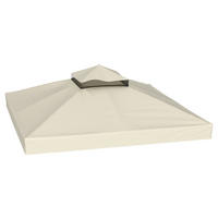 Outsunny Ersatzdach cremeweiß Polyester B/H/L: ca. 300x1x300 cm Pavillon Ersatzdach - cremeweiß (300,00/300,00/1,00cm) - Outsunny