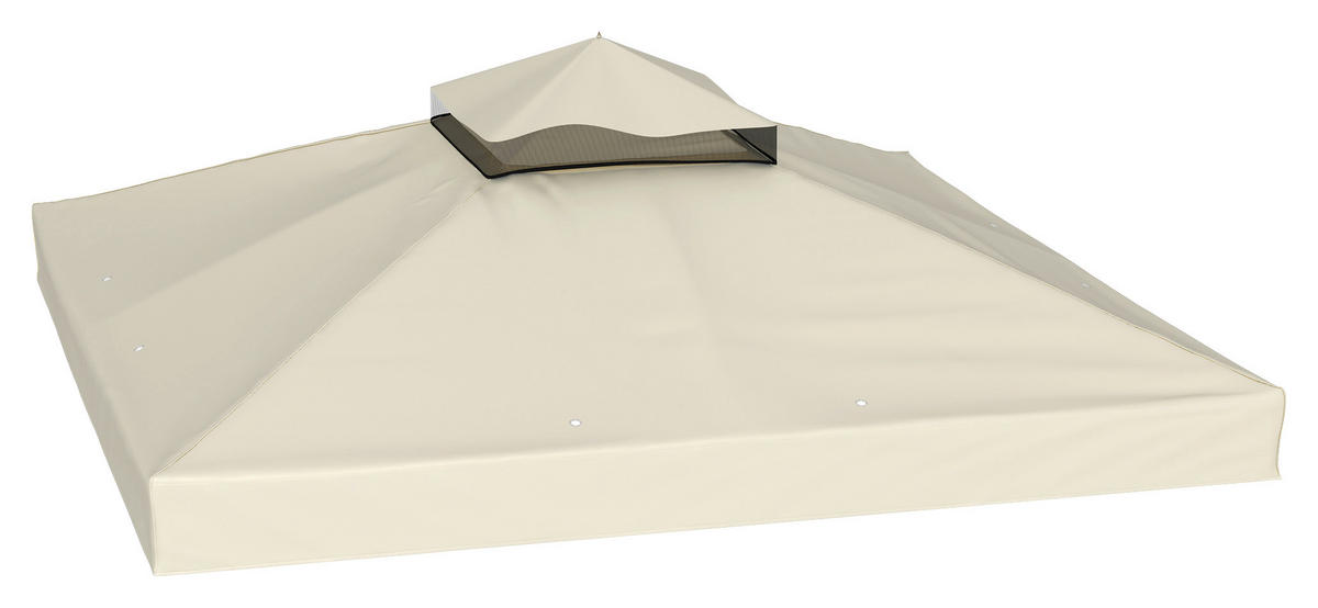Outsunny Ersatzdach cremeweiß Polyester B/H/L: ca. 300x1x300 cm Pavillon Ersatzdach - cremeweiß (300,00/300,00/1,00cm) - Outsunny