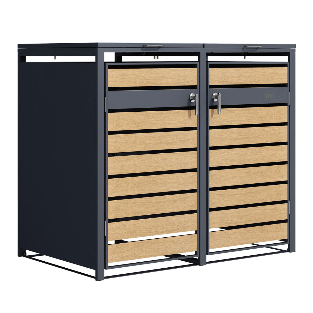 AXI Outdoor Living Mülltonnenbox Lucas braun B/H/L: ca. 80x116x132 cm Lucas - braun (132,00/80,00/116,00cm) - AXI Outdoor Living