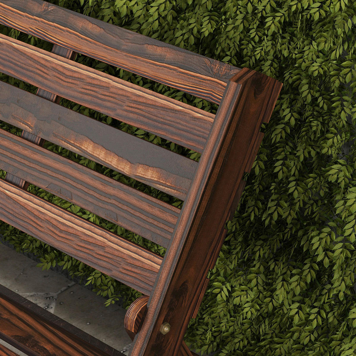 Outsunny Gartenbank grau Edelstahl B/H/L: ca. 63x122x83 cm Gartenbank - grau (83,00/63,00/122,00cm) - Outsunny