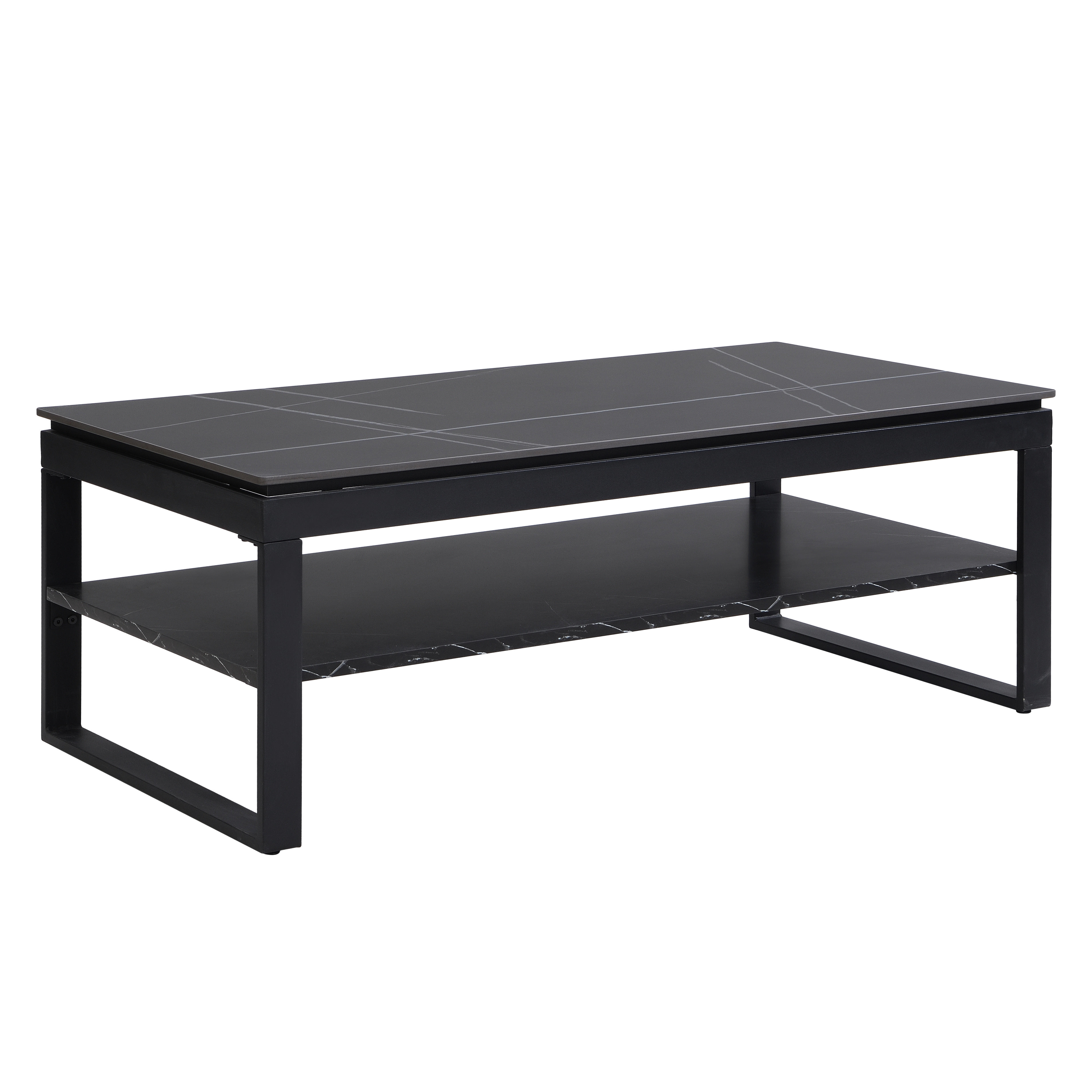 Couchtisch Mia schwarz Keramik Optik B/H/T: ca. 120x45x60 cm Mia - schwarz (120,00/45,00/60,00cm)