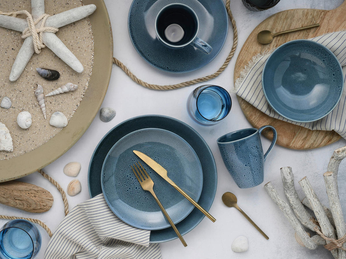 CreaTable Kombiservice Reactive BLUE petrol Keramik Reactive BLUE - petrol - CreaTable