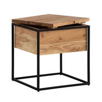 Beistelltisch Akazie B/H/T: ca. 47x52x47 cm Beistelltisch - (47,00/52,00/47,00cm) - Wohnling