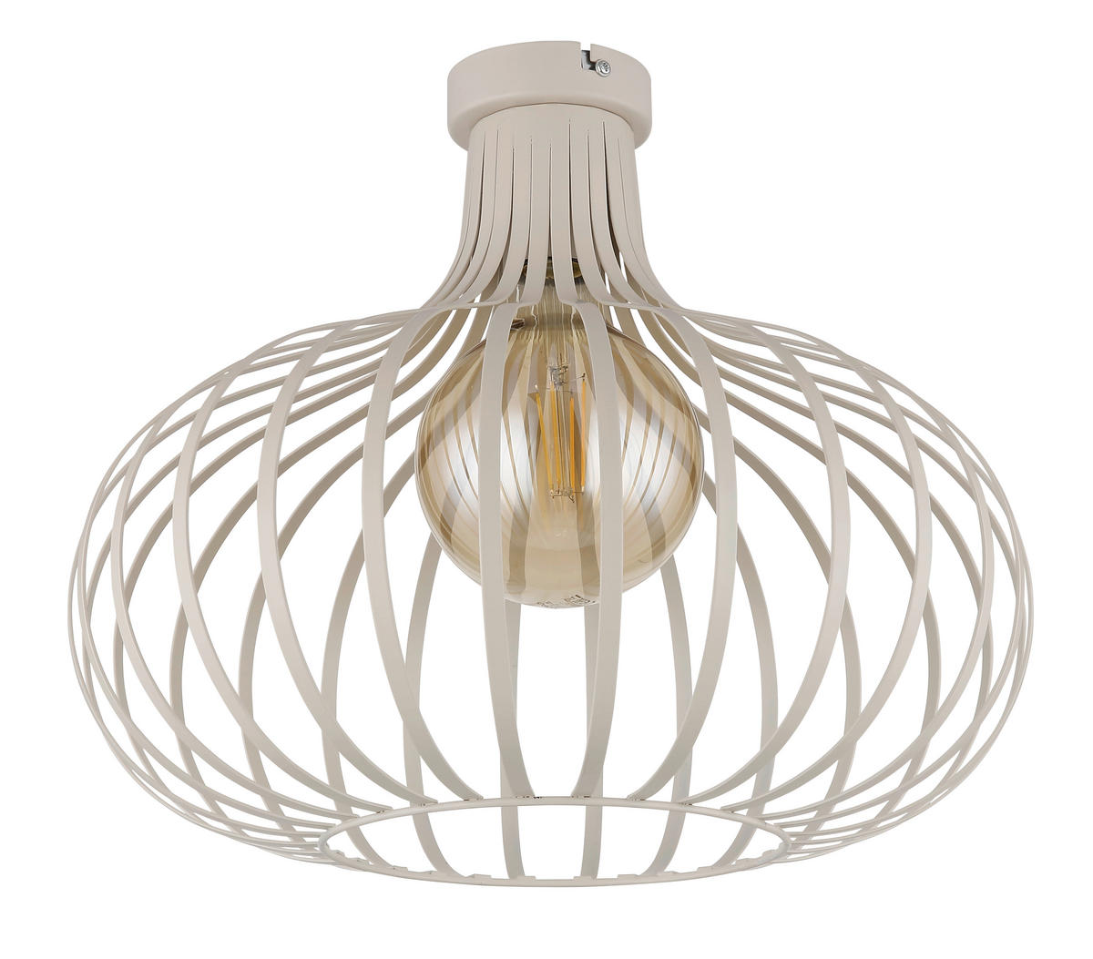 GLOBO Deckenleuchte MATEO 63370119 creme sand Metall H/D: ca. 35x40 cm E27 1 Brennstellen MATEO - sand/creme (40,00/35,00cm) - GLOBO