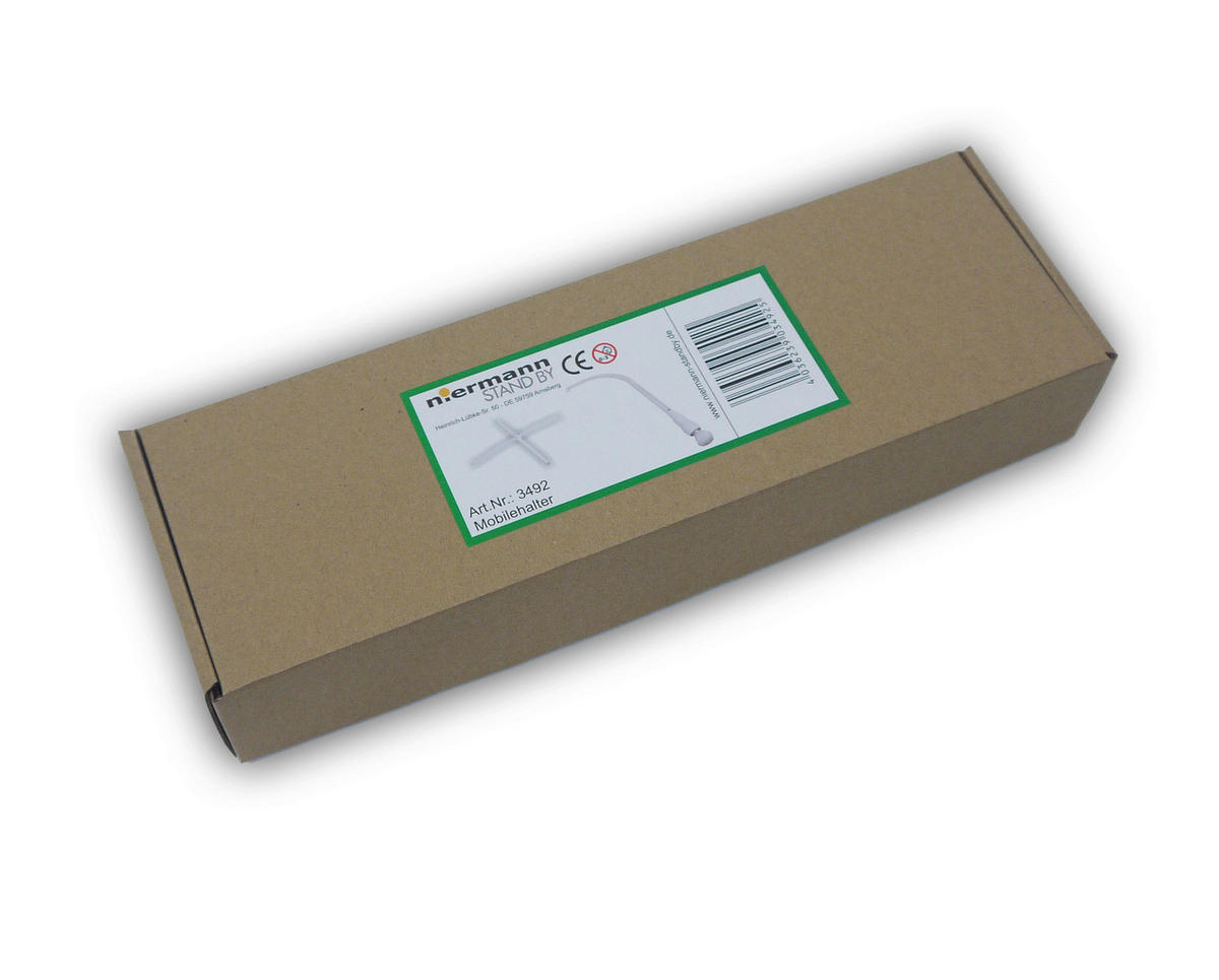 Niermann Mobilehalter für Rundstab B/H/L: ca. 11x6x35 cm für Rundstab - (35,00/11,00/6,00cm) - Niermann