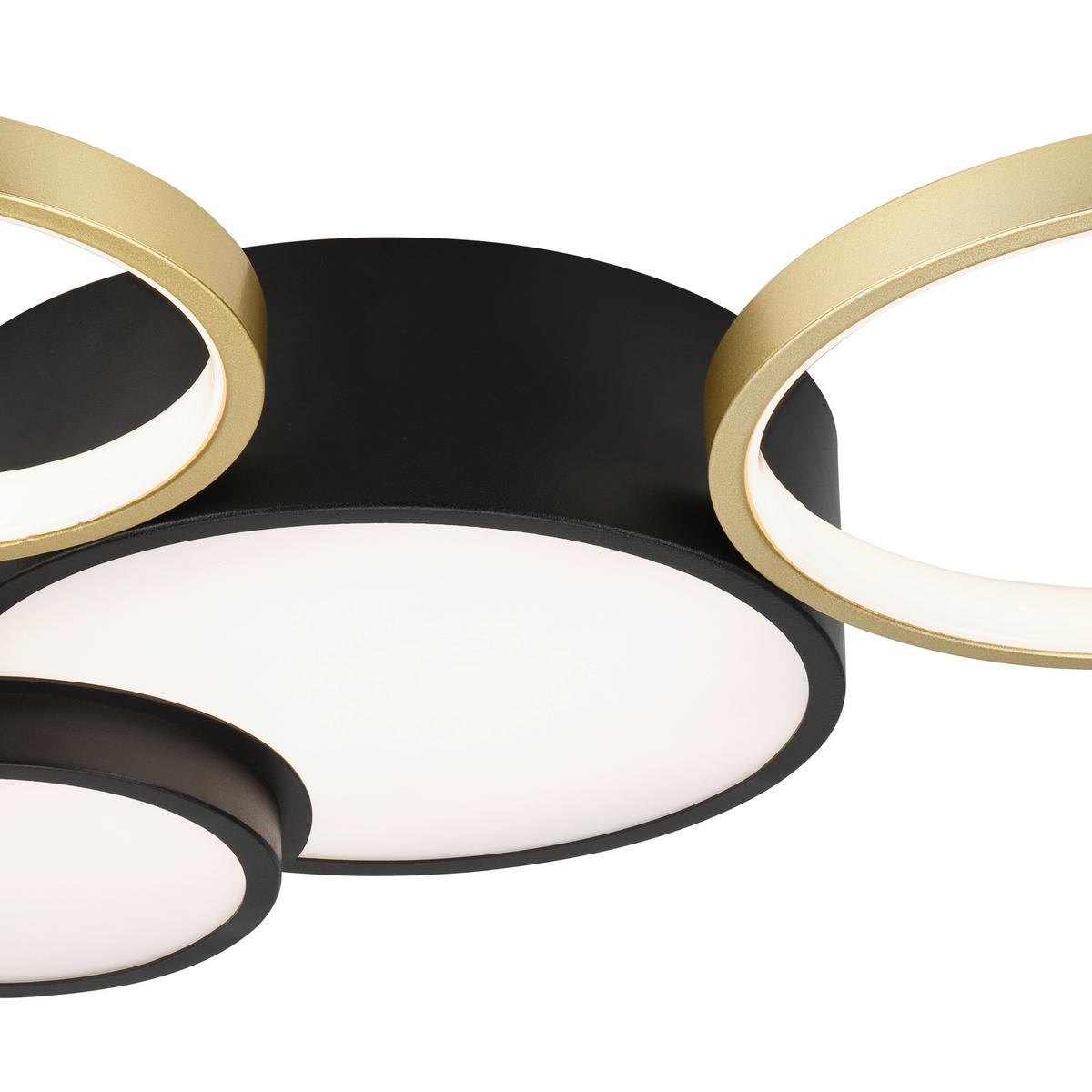 Lamkur LED-Deckenleuchte ALIZEE 50980 schwarz gold PVC Stahl H/L: ca. 9,5x60 cm 3 Brennstellen Alizee - gold/schwarz (60,00cm) - Lamkur