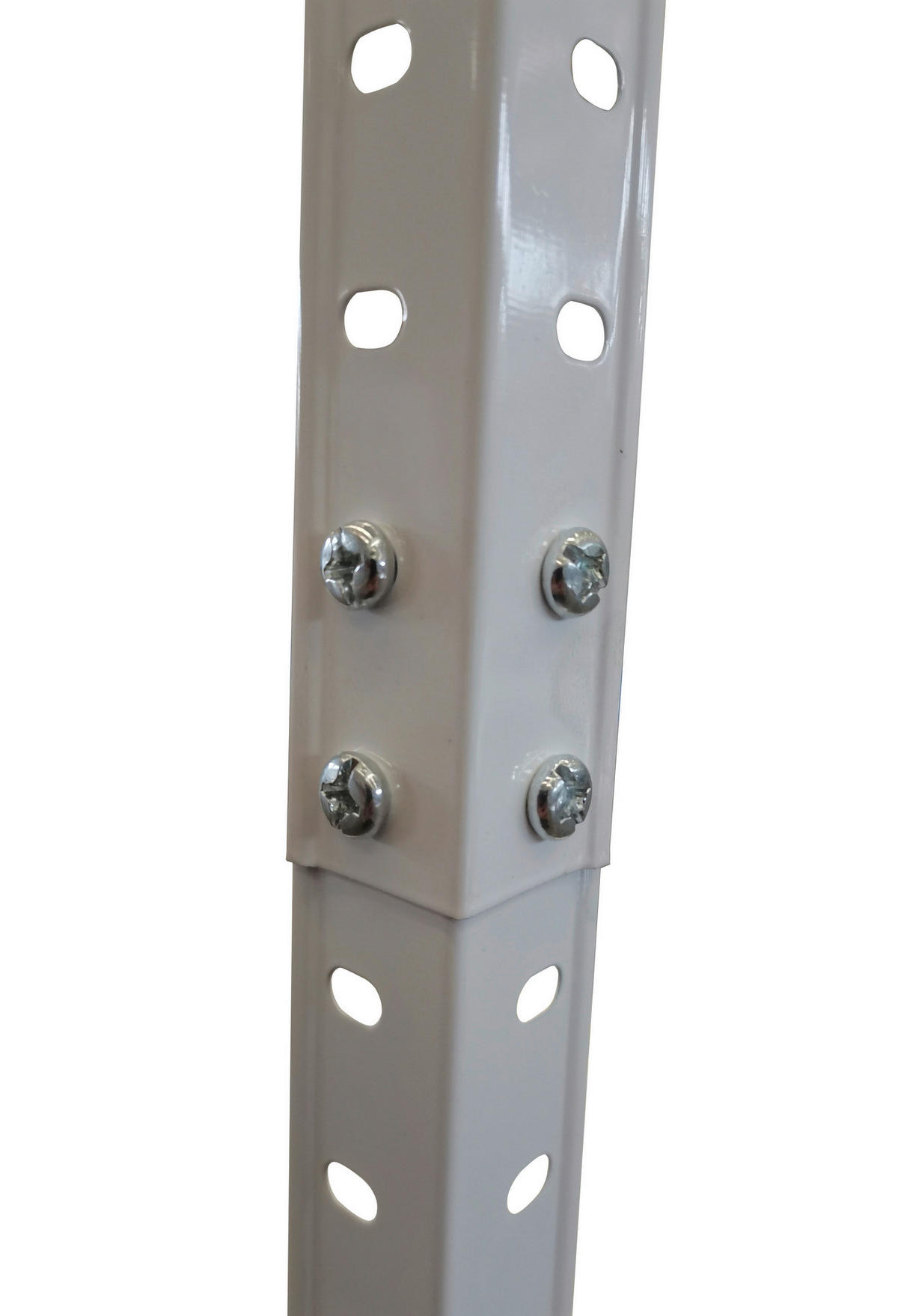 Schraubregal weiß B/H/T: ca. 75x150x30 cm Schraubregal 150x75x30cm W - weiß (75,00/150,00/30,00cm)