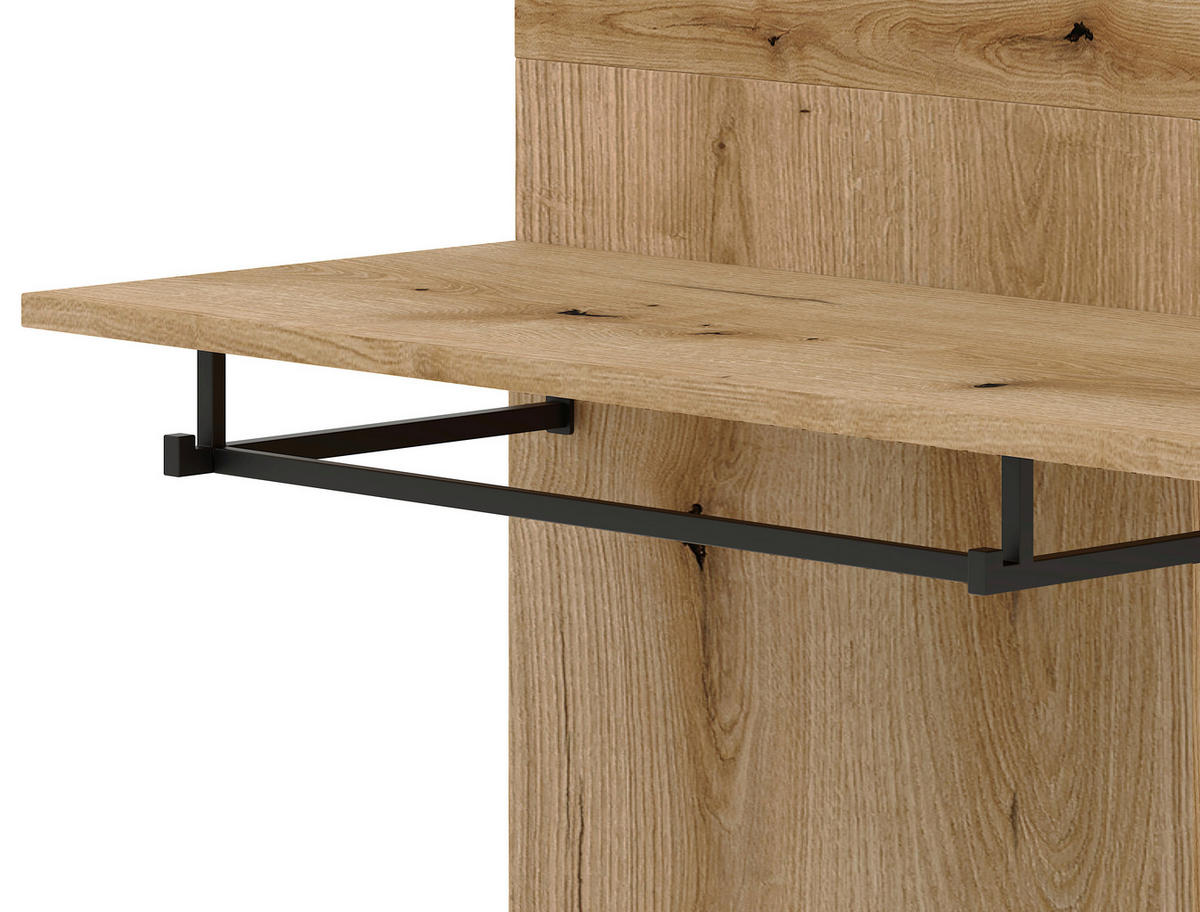 Garderobe NORDIC Eiche Artisan Nachbildung weiß matt B/H/T: ca. 100x200x40 cm NORDIC - Eiche/weiß (100,00/200,00/40,00cm) - WIPMEB