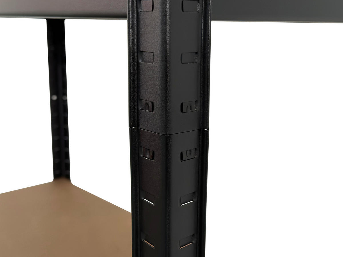 Schwerlaststeckregal 2er-Set schwarz B/H/T: ca. 160x160x40 cm Schwerlaststeckregal 160x160x40cm S - schwarz (160,00/160,00/40,00cm)