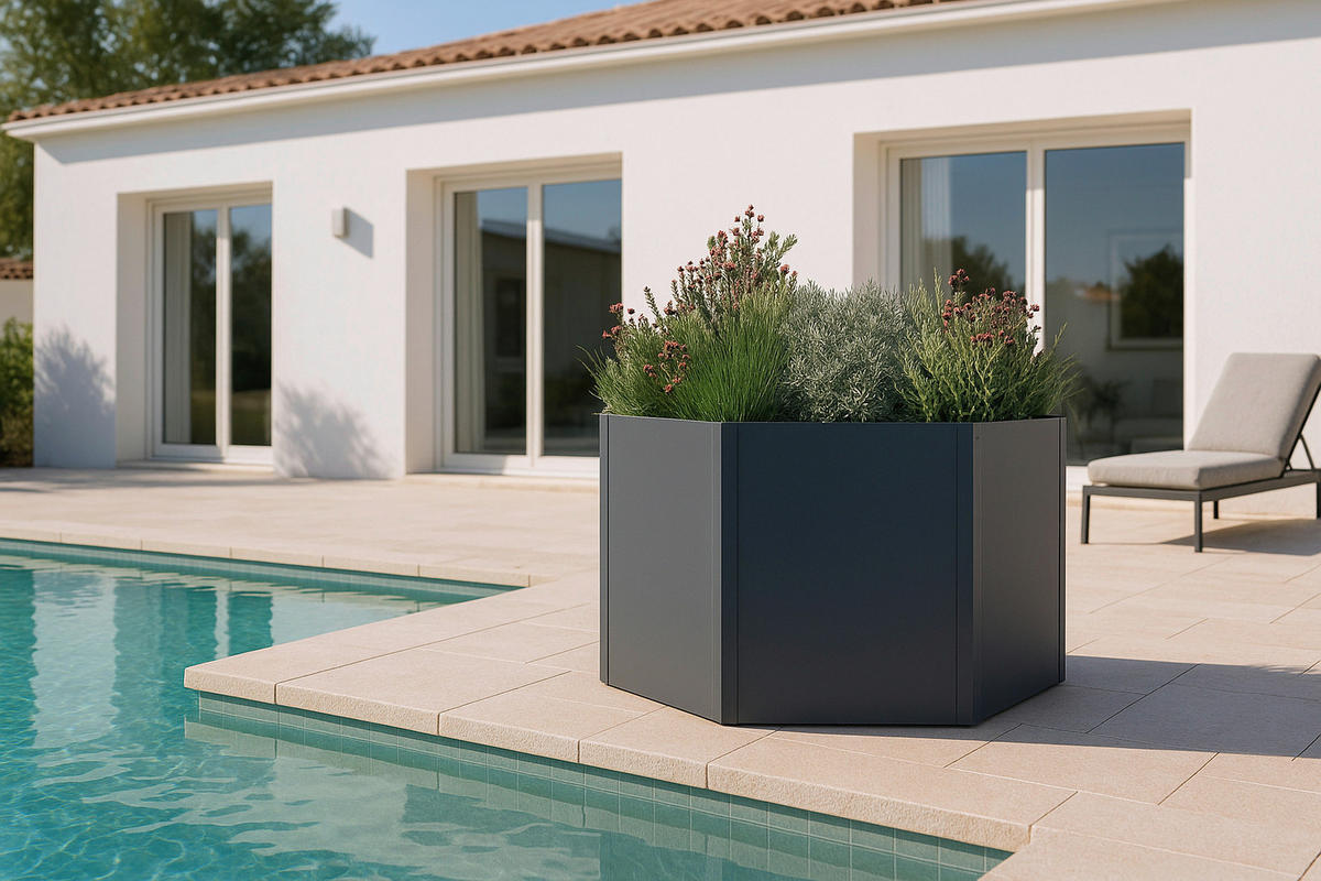 Westmann Hochbeet Varia anthrazit Metall B/H/L: ca. 100x52x100 cm Varia - anthrazit (100,00/100,00/52,00cm) - Westmann