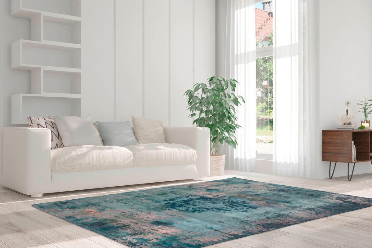 360Living Teppich Vintage petrol B/L: ca. 140x200 cm Vintage - petrol (140,00/200,00cm) - 360Living